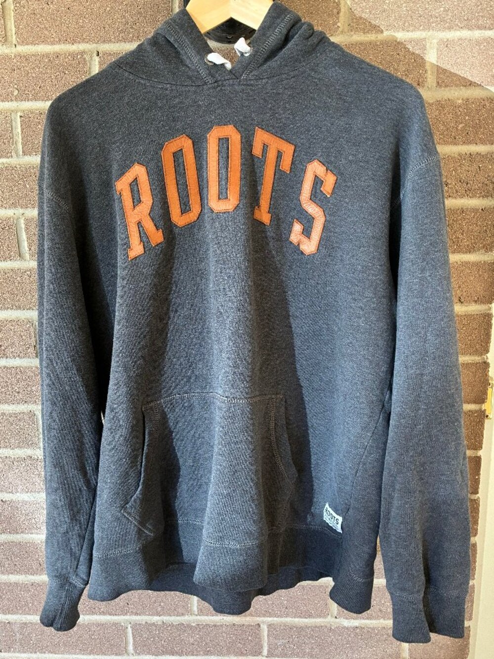 Roots Hooded Sweater with leather features